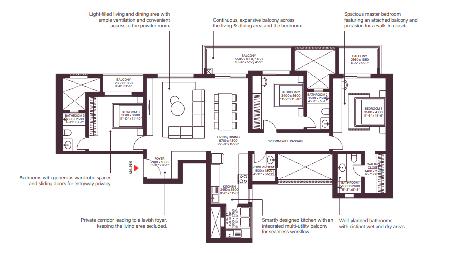 3 BHK TYPE 1